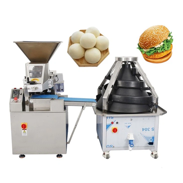 Divisor de massa de pão de padaria e máquina redonda