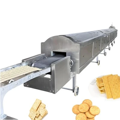 Forno de túnel transportador de pão de biscoito