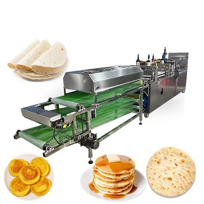 Linha de máquinas para fazer tortilhas de farinha