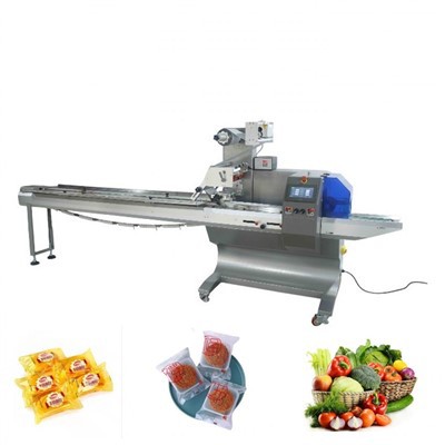 Máquina de embalagem de fluxo de bolo lunar e vegetais