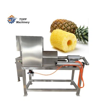 Máquina para descascar e descaroçar abacaxi