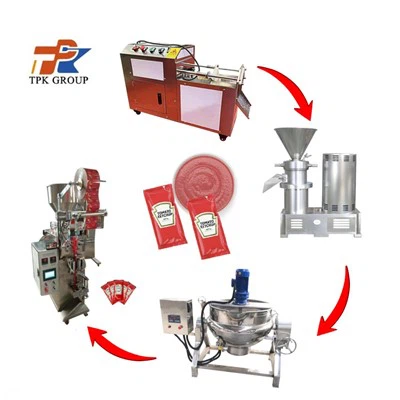 Linha de produção de pasta de tomate